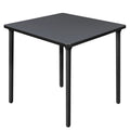30" Square Folding Breakroom Table Grey Black C100