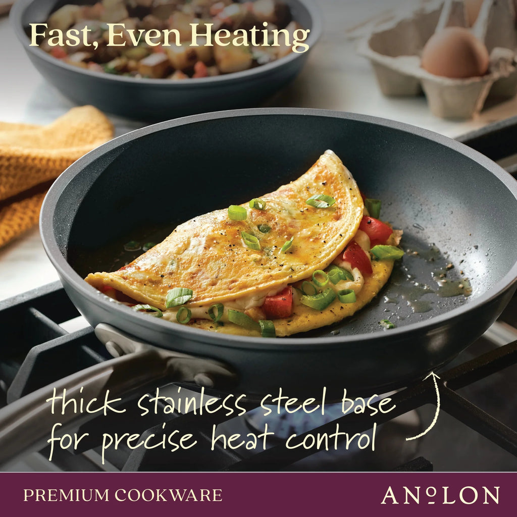 2 Piece Hard-Anodized Nonstick Frying Pan Set I719323