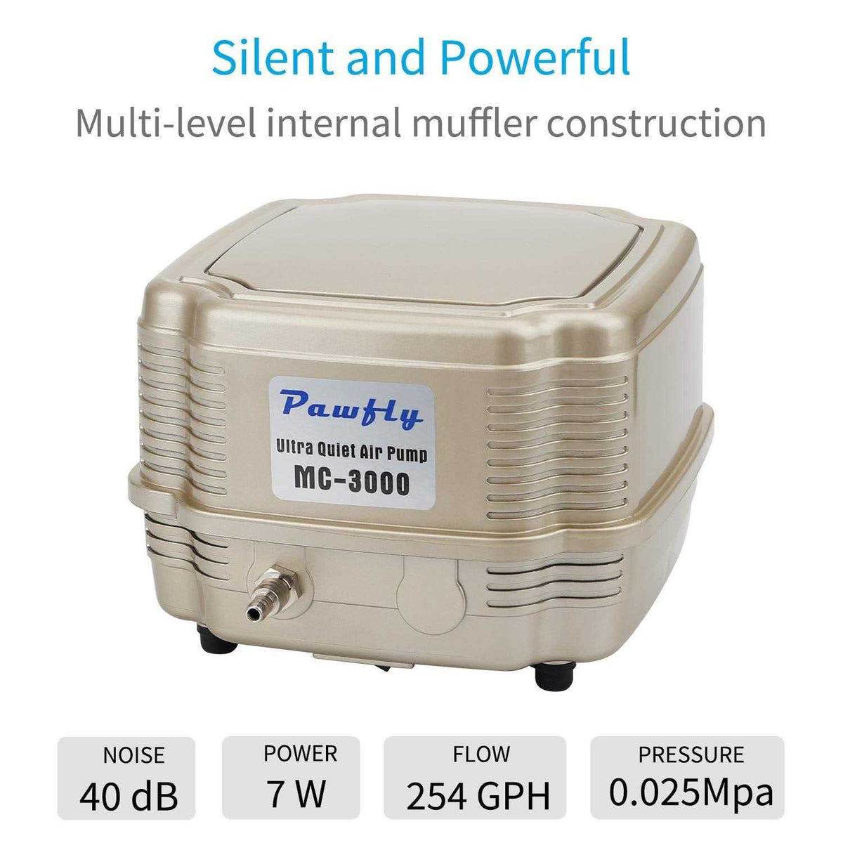 Adjustable Quiet Aquarium Air Pump with Multi-Port Air Flow Control Q39305