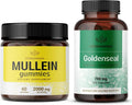 Mullein Leaf Gummies and Goldenseal Capsules 2 Pack E94891