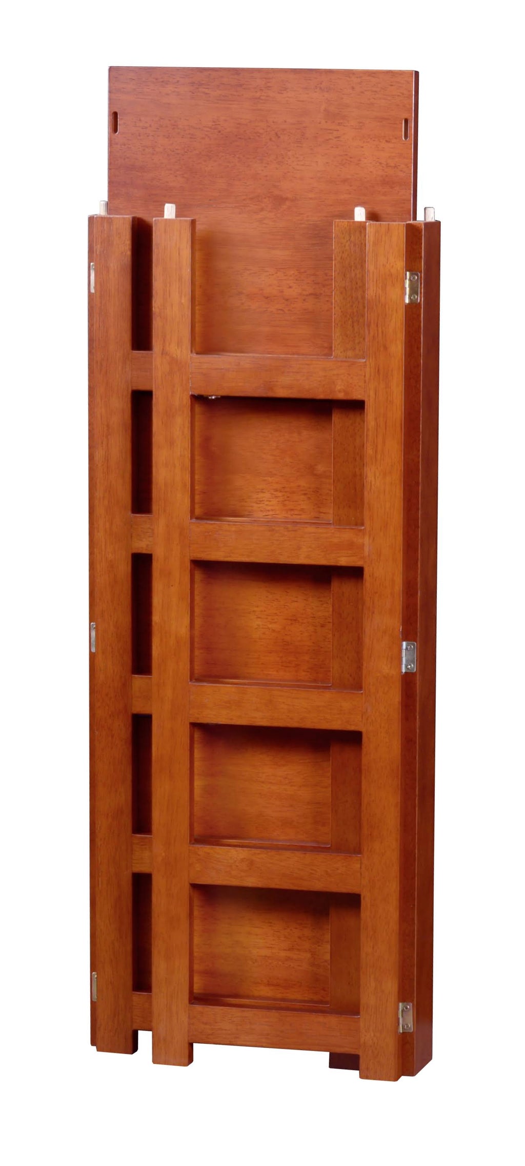 34 in. Square Folding Bookcase with Fabric Bins W87302