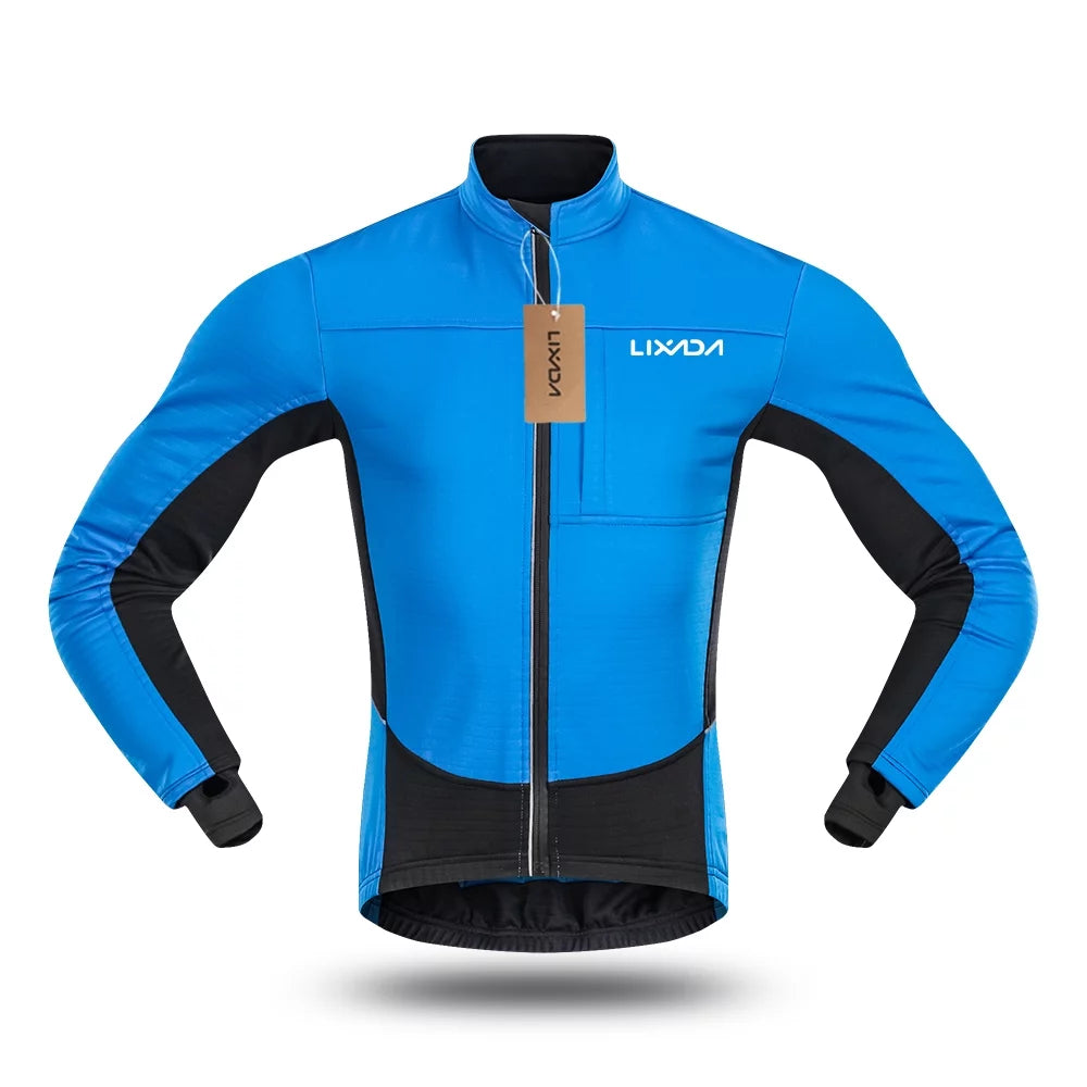 Men's Windproof Cycling Jacket Thermal Polar Fleece U36217