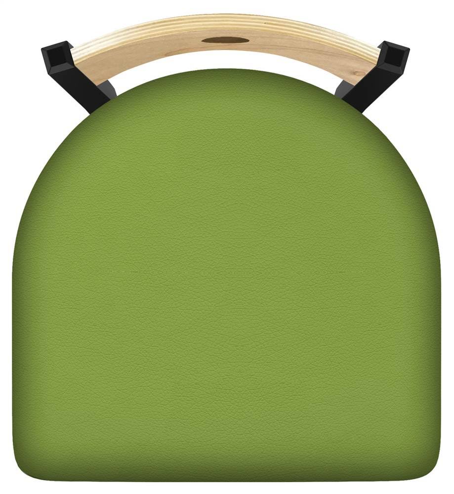 Swivel Counter Stool with Black Wrinkle Finish and Green Seat I99696