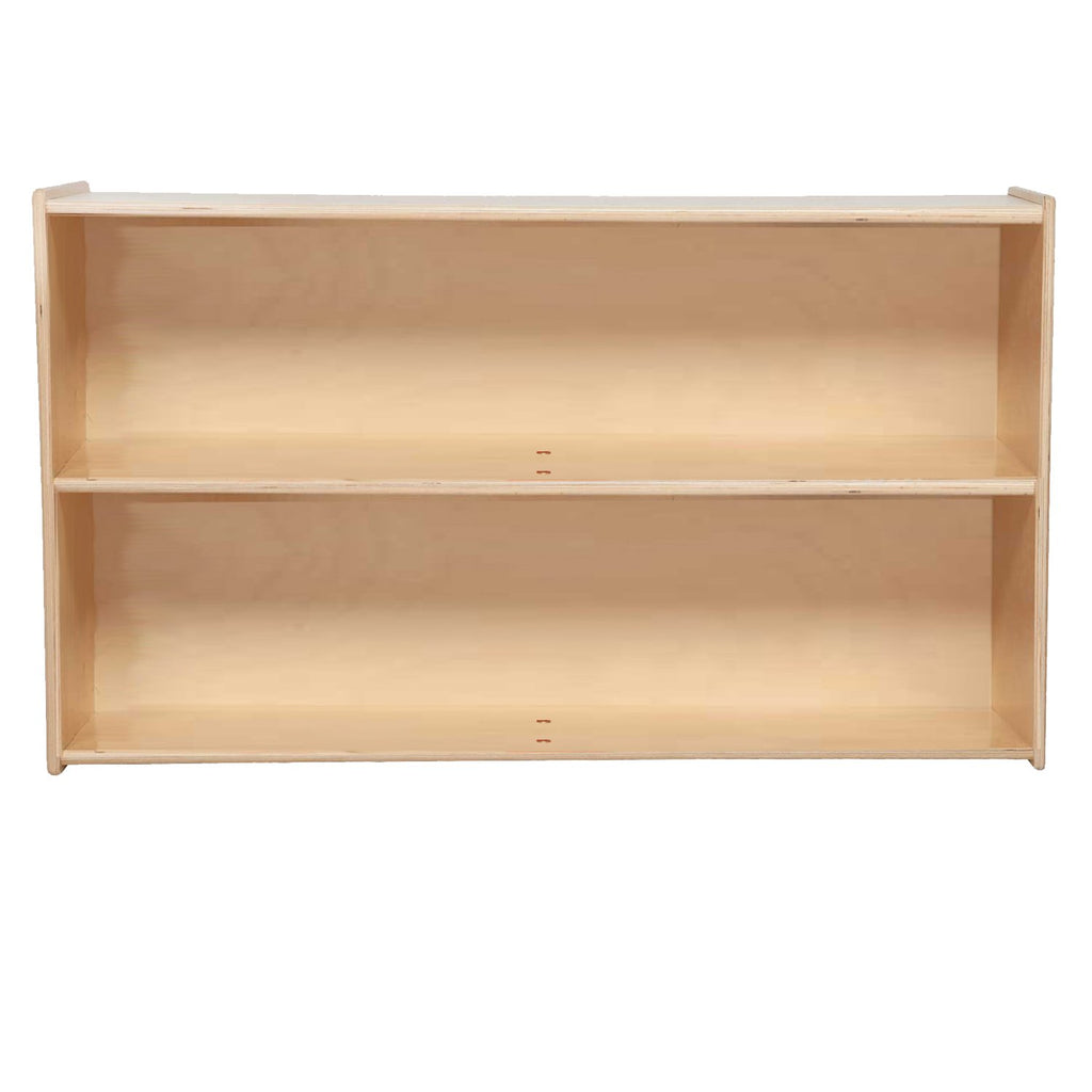 2 Shelf Bookcase Storage Organizer Natural Finish U326