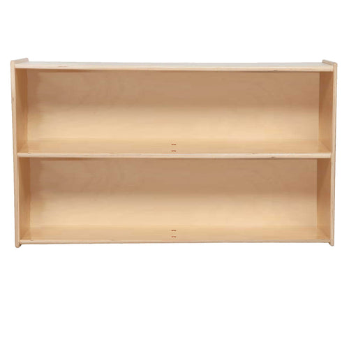 2 Shelf Bookcase Storage Organizer Natural Finish U326