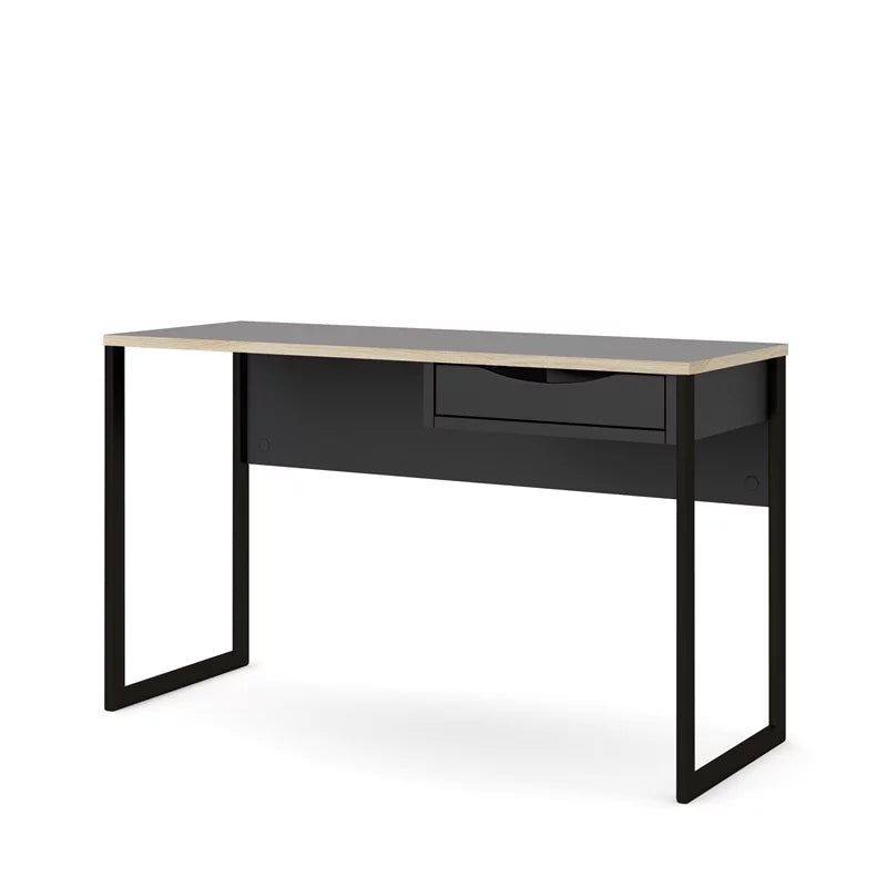 1 Drawer Desk in Black Matte and Oak O458