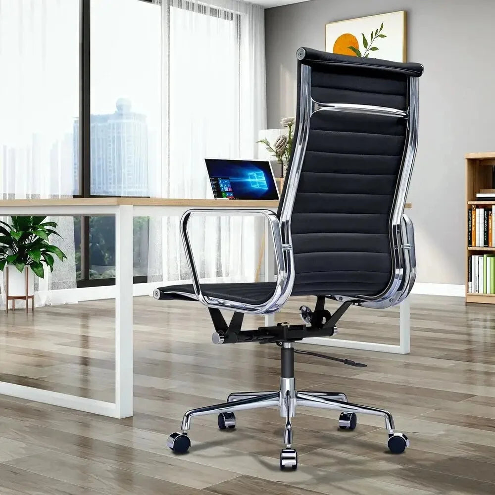 Genuine Leather Swivel Office Chair J908