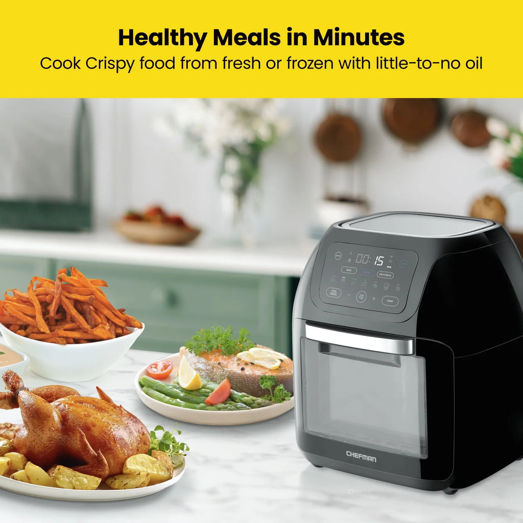 10 Qt. Digital Air Fryer+ Rotisserie, Black N286