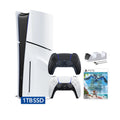 White and Midnight Black PlayStation 5 Disc Edition with Two Controllers C86970
