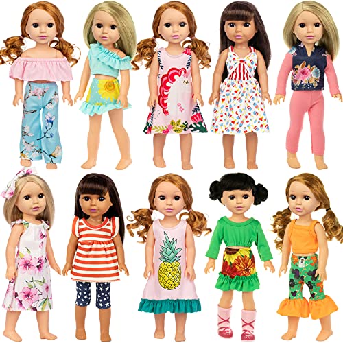 10 Sets 14.5 Inch Doll Clothes and Party Dress Y302023