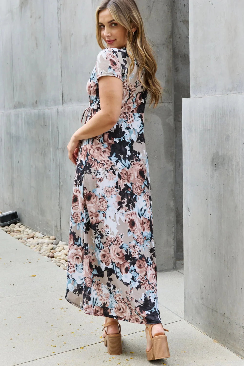 Floral Maxi Wrap Dress X573