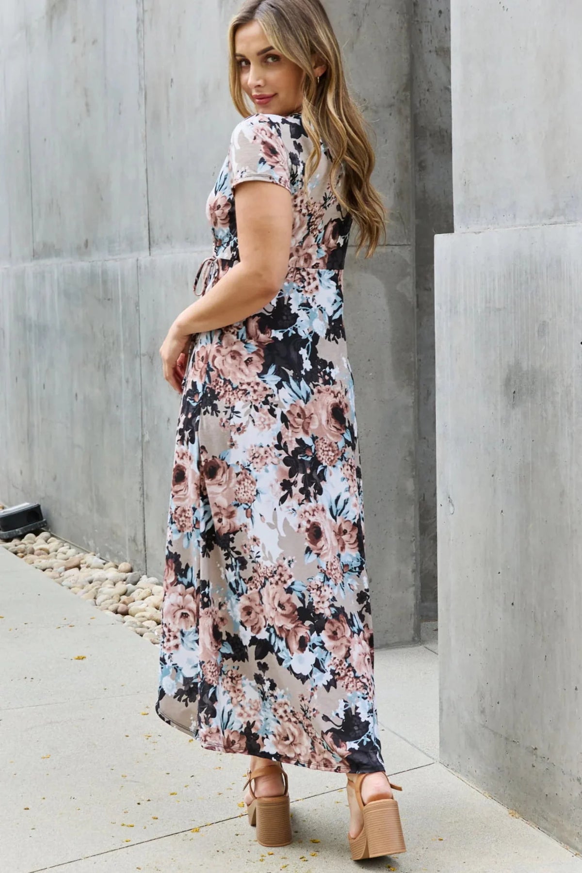 Floral Maxi Wrap Dress X573