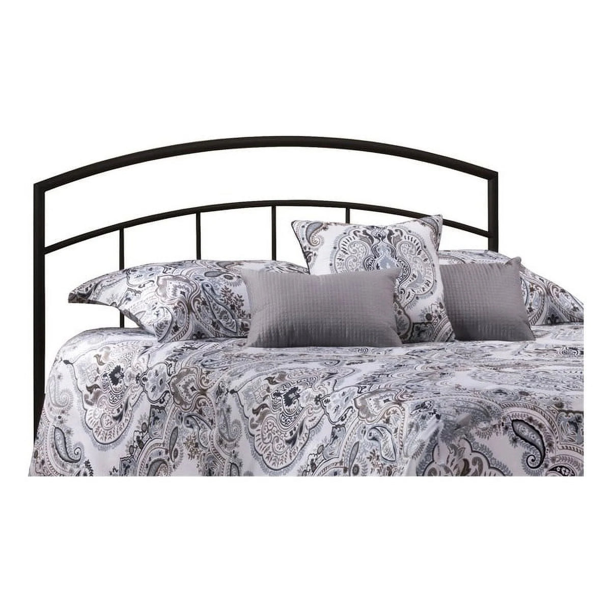 King Size Metal Spindle Headboard Textured Black M1667