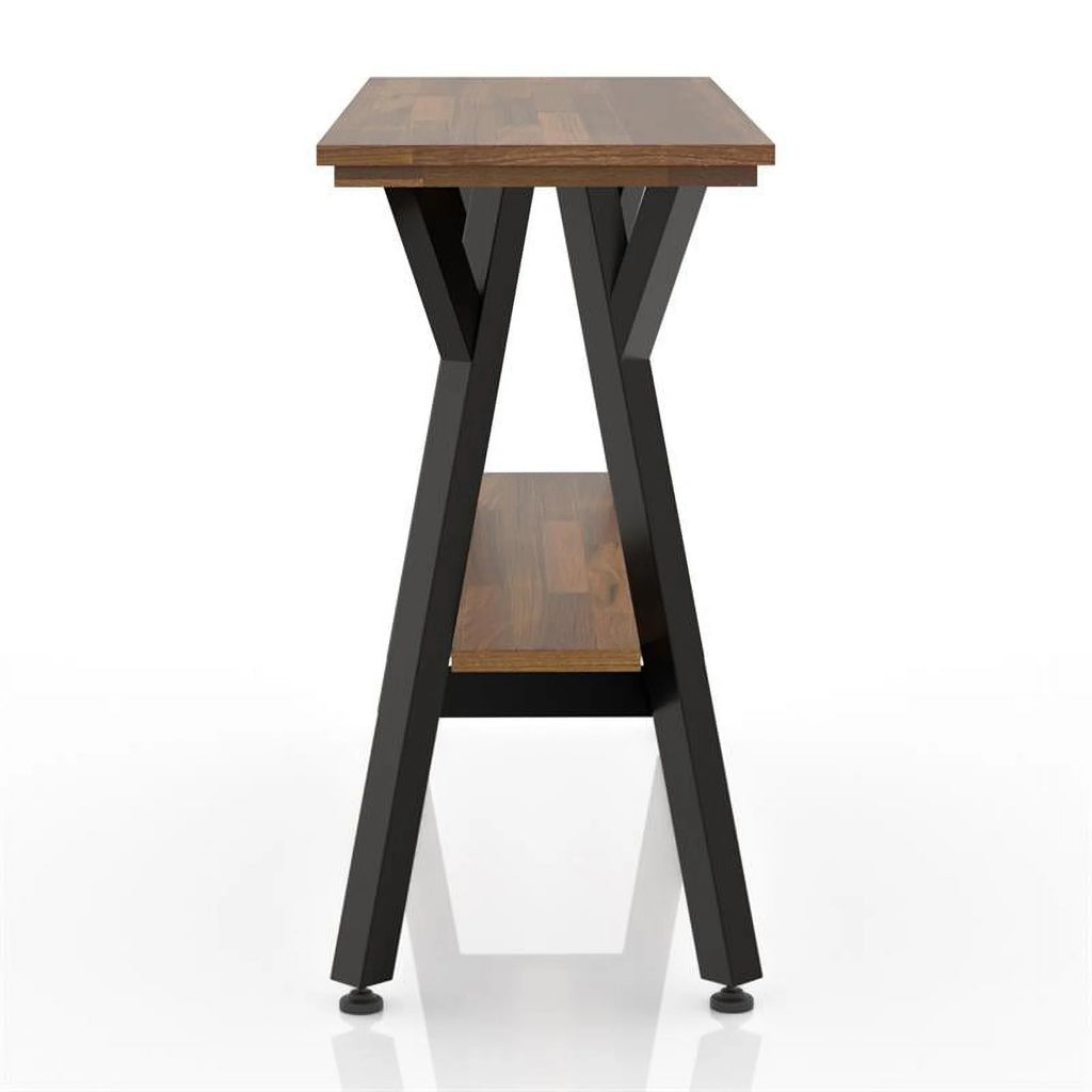 Wood 1-Shelf Console Table in Matte Black L35133