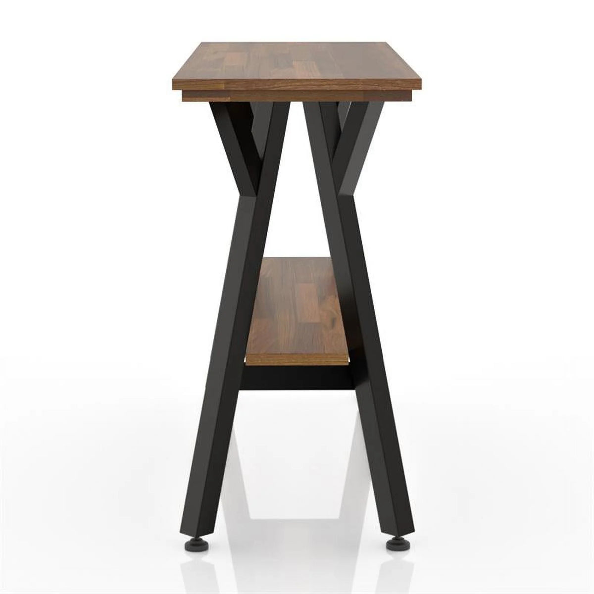 Wood 1-Shelf Console Table in Matte Black L35133