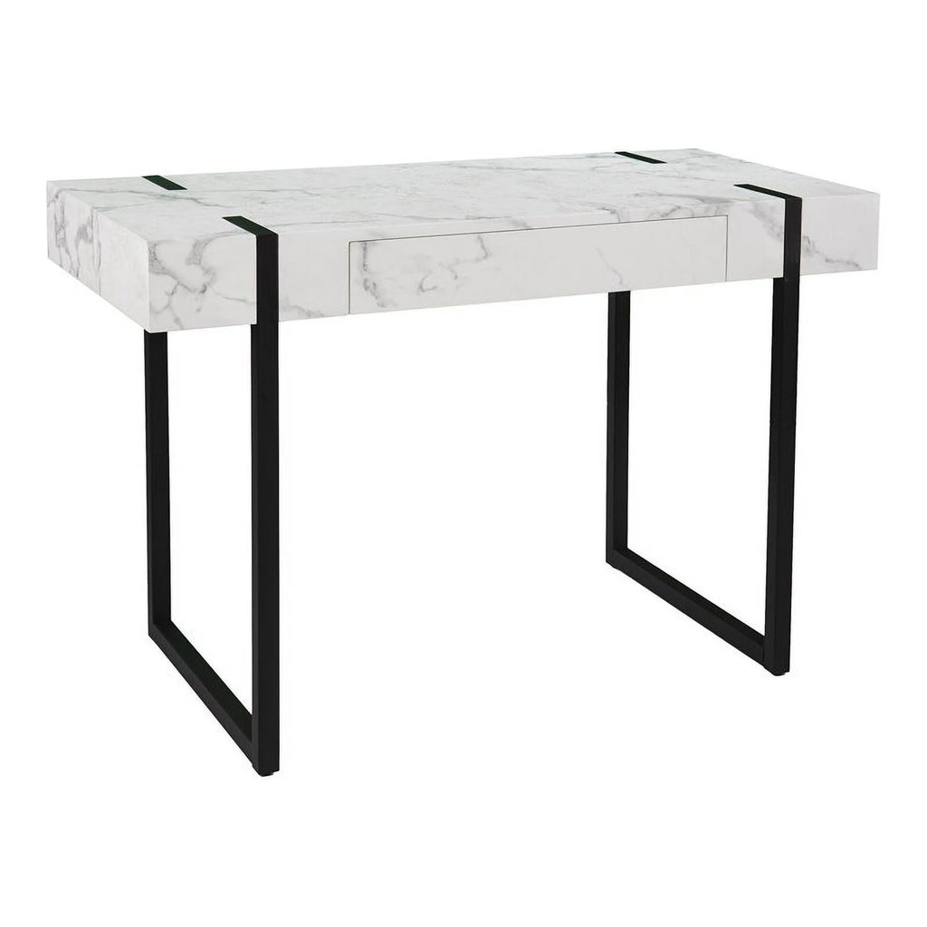 Black Desk with White Faux Marble H16335
