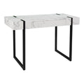 Black Desk with White Faux Marble H16335