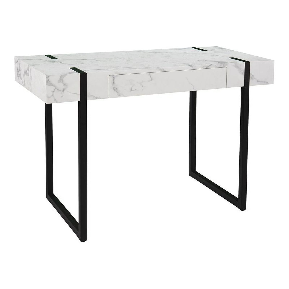 Black Desk with White Faux Marble H16335