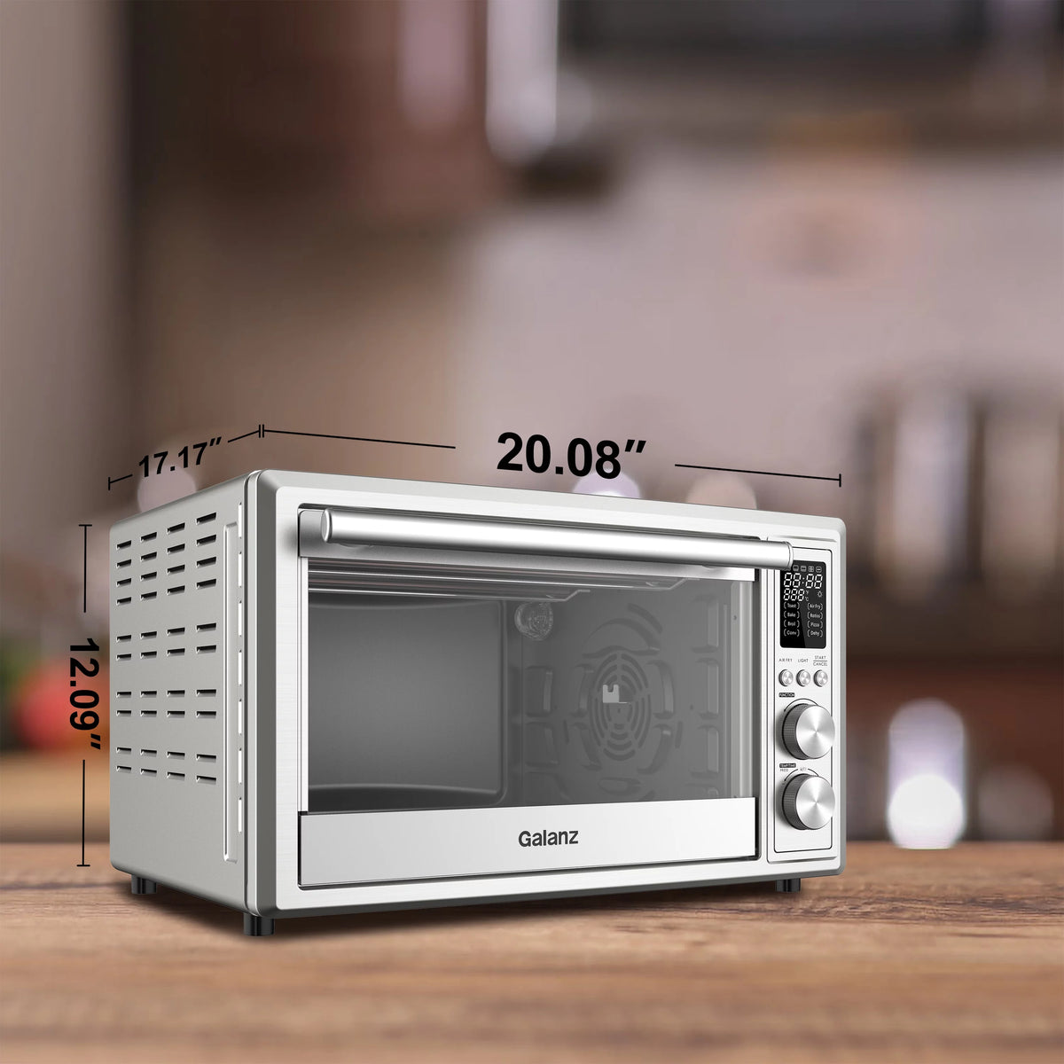 1.1 Cu.Ft. Digital Stainless Steel Toaster Oven with Air Fry E494