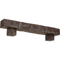 Faux Wood Fireplace Mantel Kit with Corbels, Aged Pecan Q514059