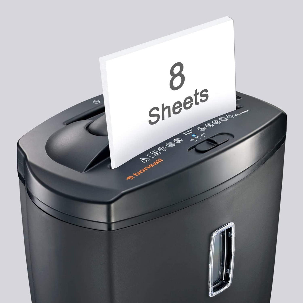 8-Sheet Micro-Cut Paper CD Credit Card Shredder with 5.5 Gallon Wastebasket I768