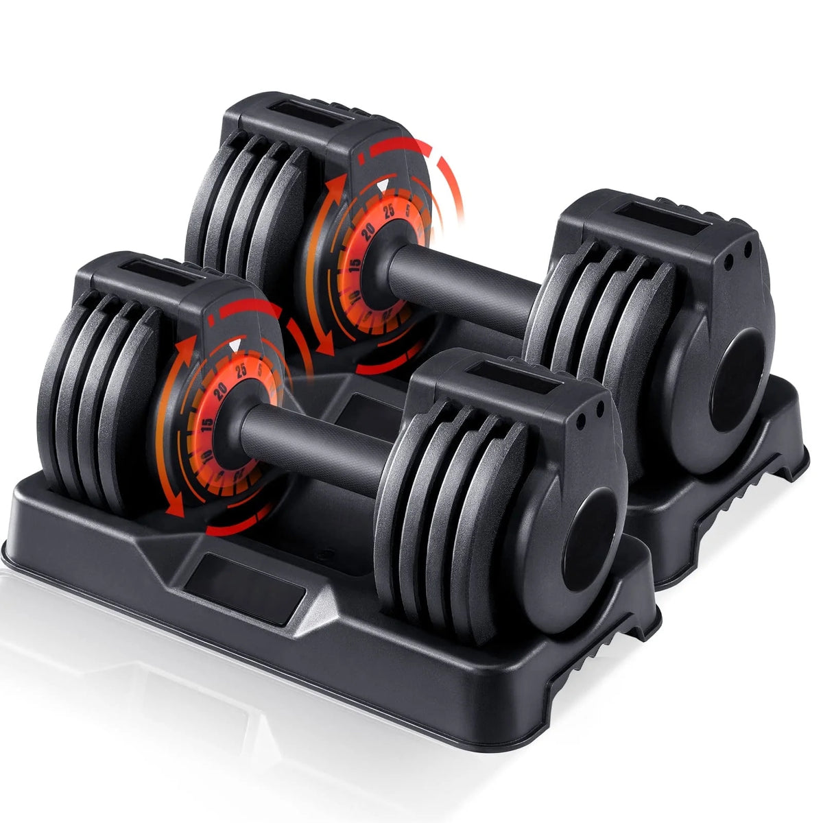 Adjustable Dumbbells Weight Set, Pair, Black X711555