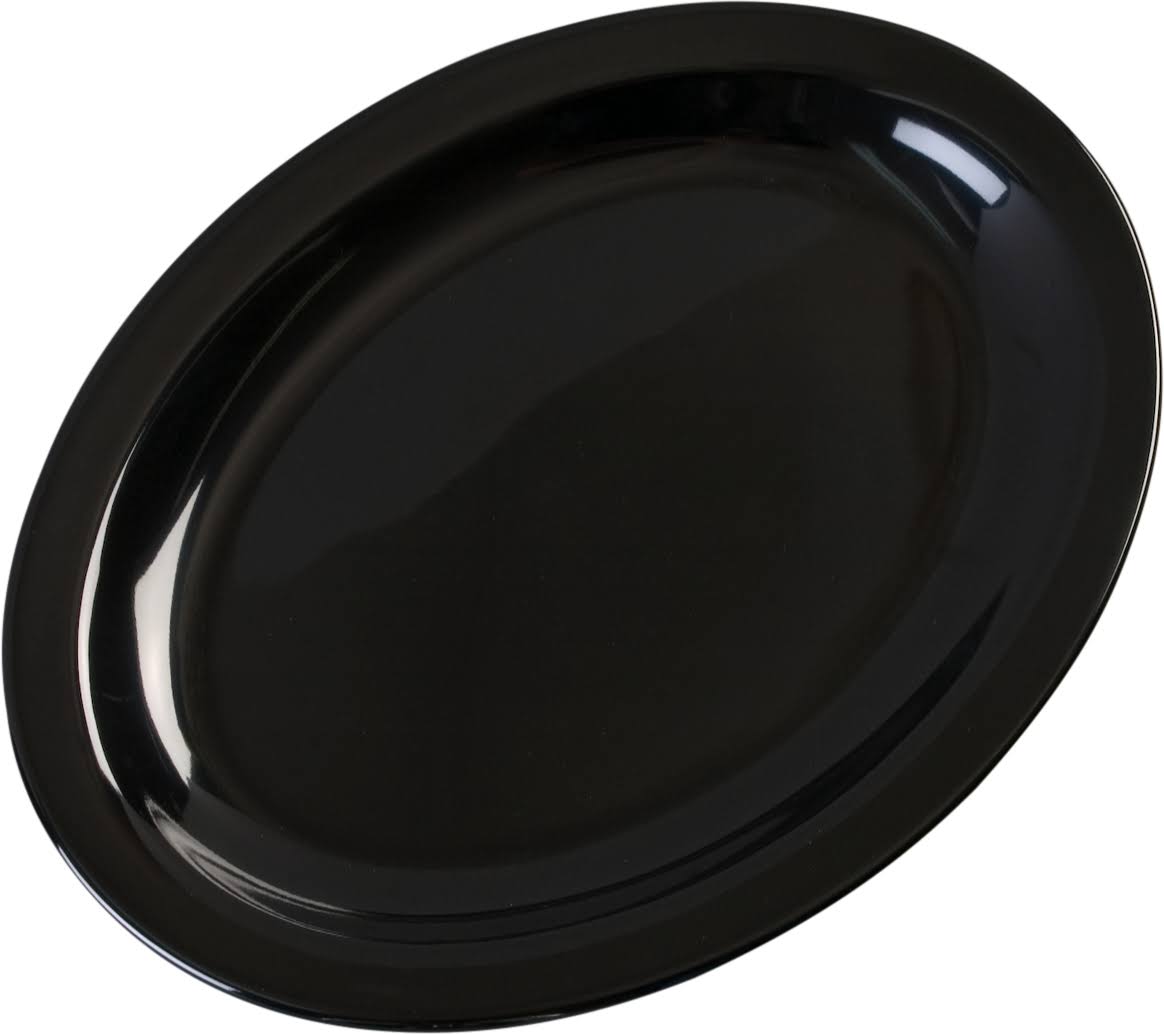 Black Oval Melamine Platter I11186