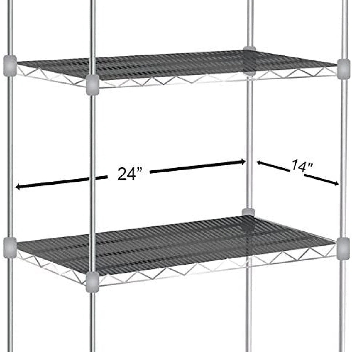 Set of 3 Graphite Shelf Liners B899