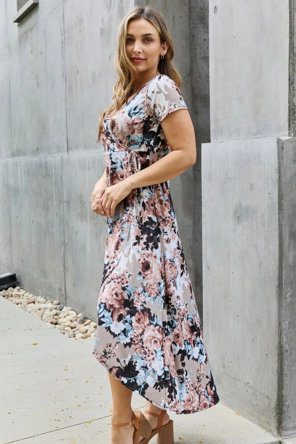 Floral Maxi Wrap Dress X573