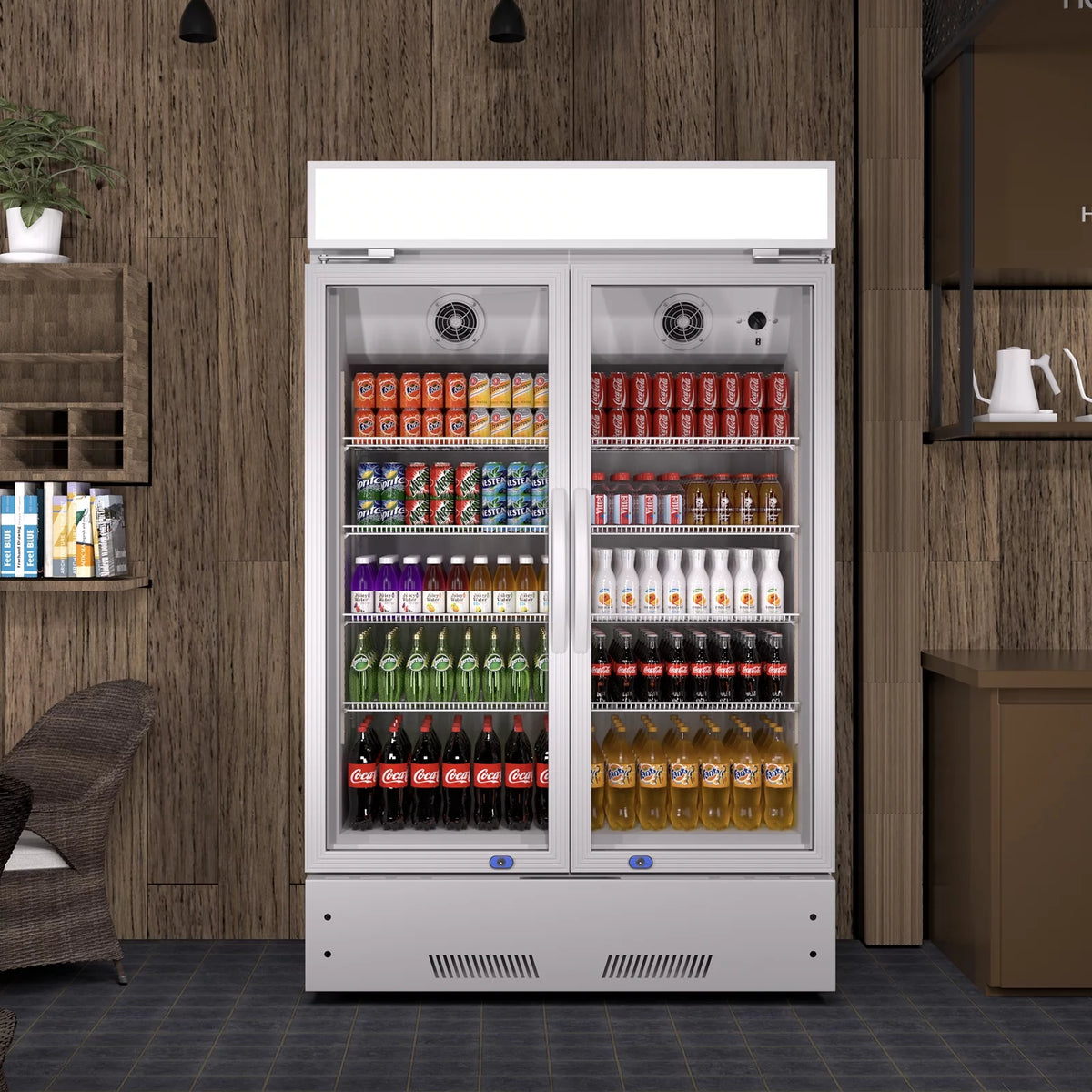 38" Glass Door Display Refrigerator 17 Cu.ft D698
