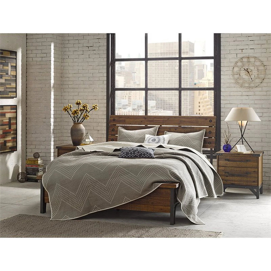 Solid Wood Nightstand Set of 2 N10495