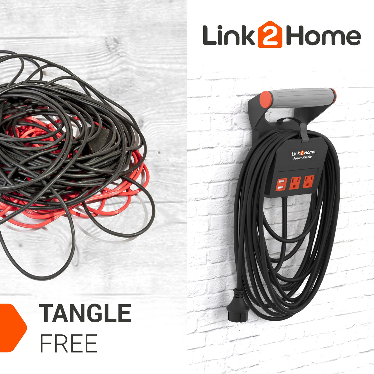 20 ft 14AWG 2 Outlets 15A Extension Cord Z1083