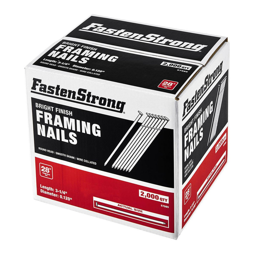 Bright Coated Framing Nails, 96,000 Pieces J76183