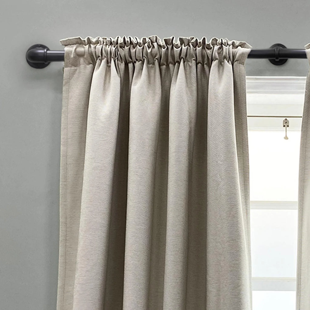 1" Matte Black Curtain Rod U349836