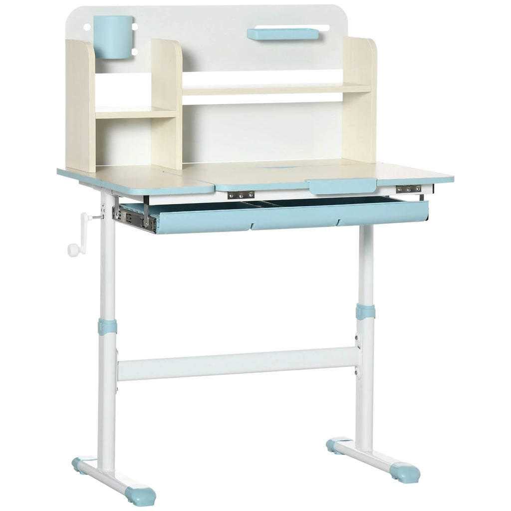 Height Adjustable Kids Study Desk with Tilt Desktop and Drawer R6805
