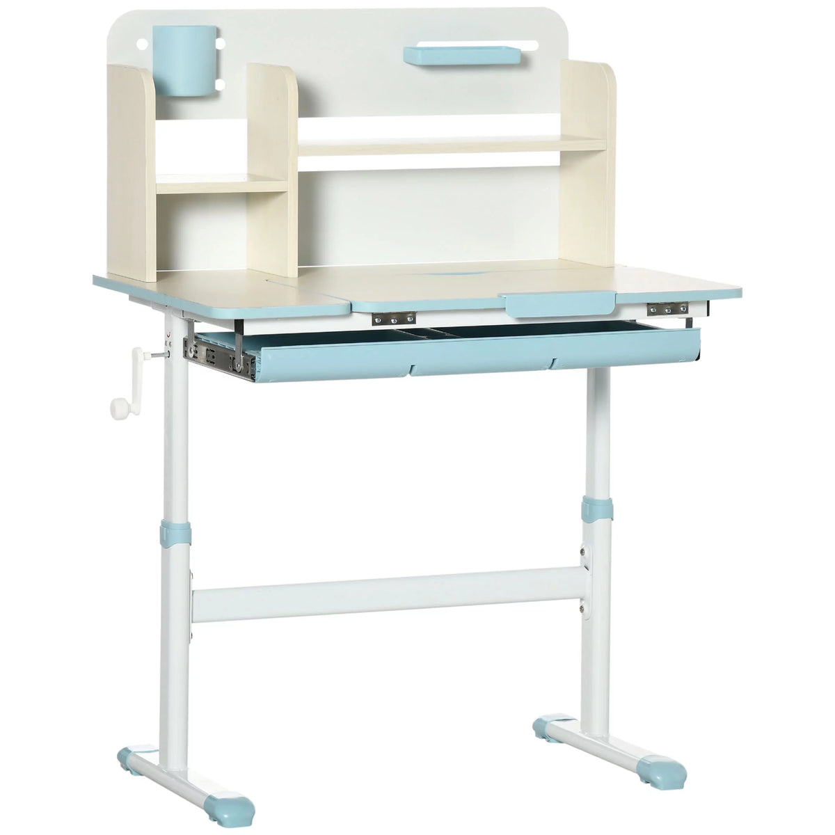 Height Adjustable Kids Study Desk with Tilt Desktop and Drawer R6805