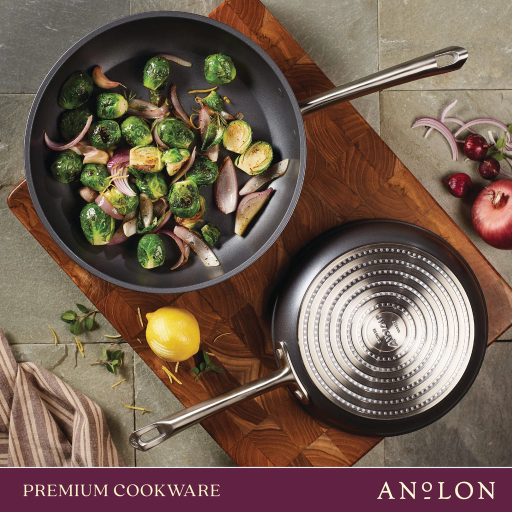 2 Piece Hard-Anodized Nonstick Frying Pan Set I719323