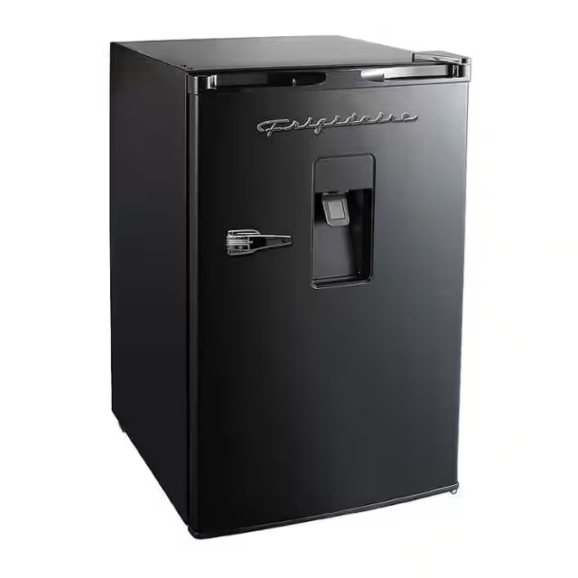 Black Retro Mini Refrigerator with Water Dispenser P6996