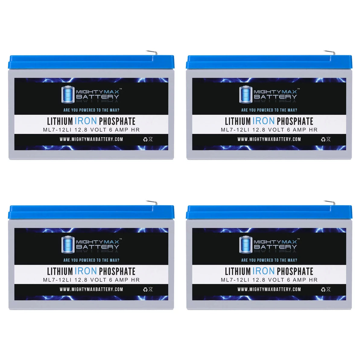 12V 7AH Lithium Replacement Battery 4 Pack N692