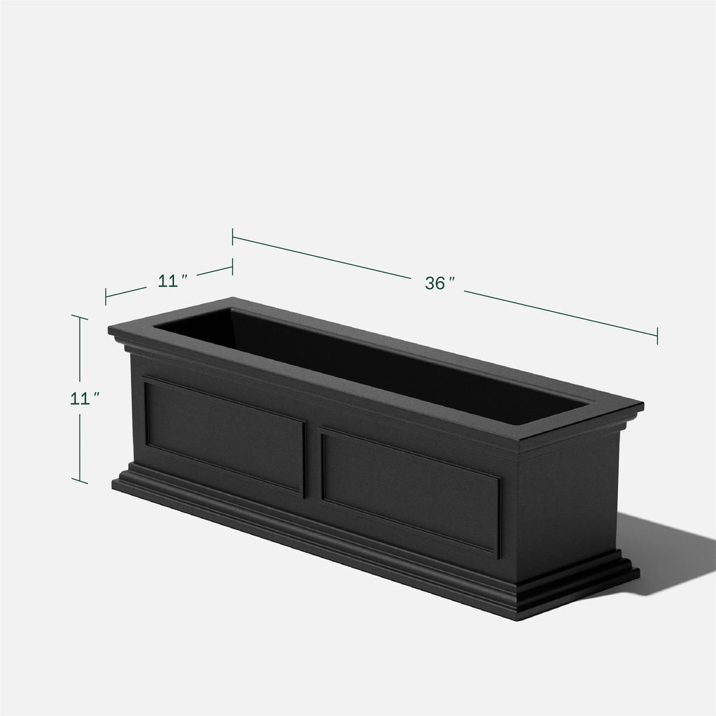 36" Black Planter U136