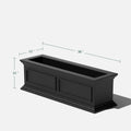 36" Black Planter U136