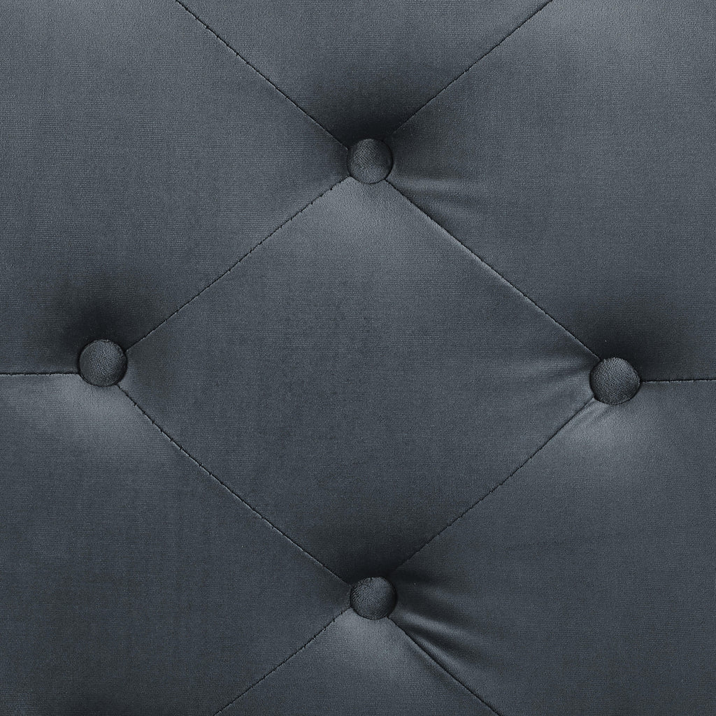 Tufted Bench with Iron Legs Y82969