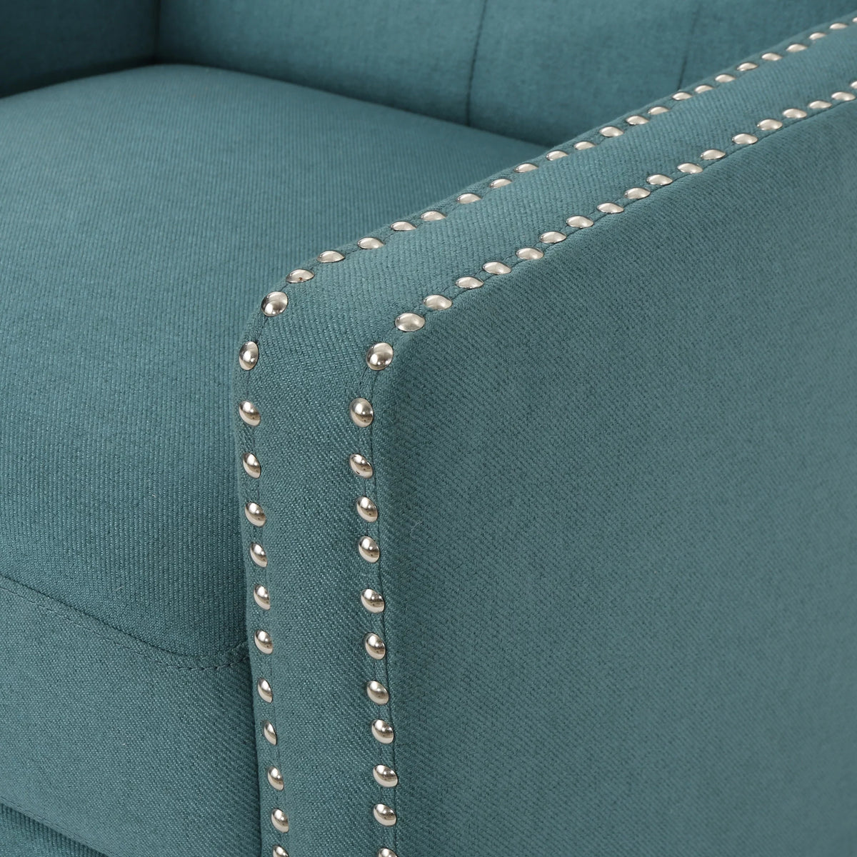 Dark Teal Fabric Tufted Recliner C916