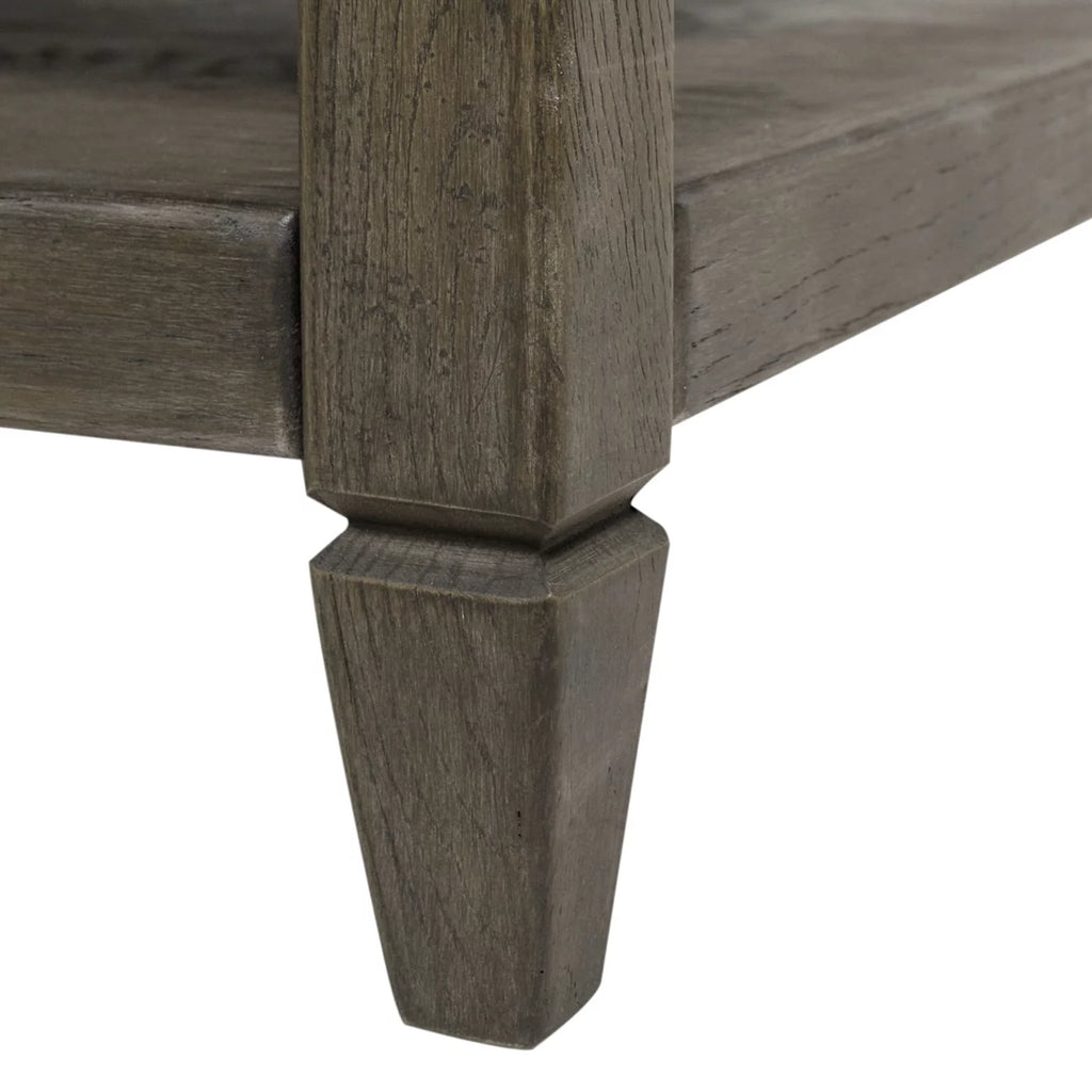 Heathered Grey Tufted Storage Ottoman A460