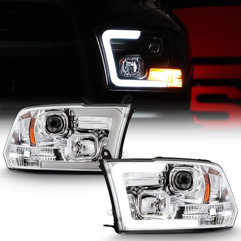 Black LED Projector Headlights Driver & Passenger Side L323