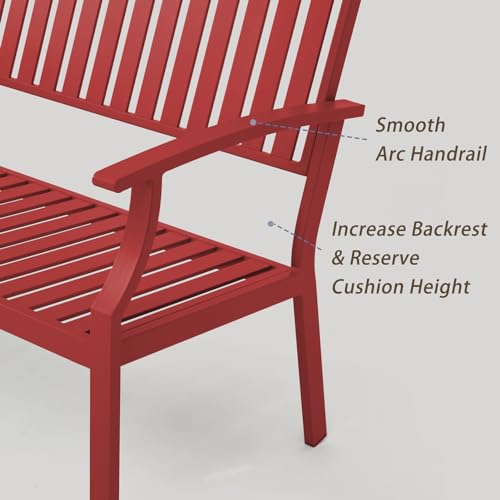 Light Blue Aluminum Outdoor Bench F955411