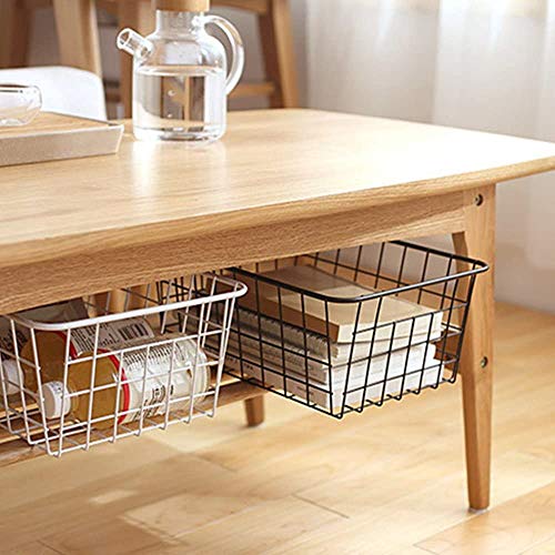 Wire Storage Baskets, Set of 2 White O9974