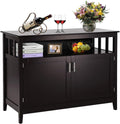 White Kitchen Storage Sideboard Buffet Cabinet with Open Shelf B500
