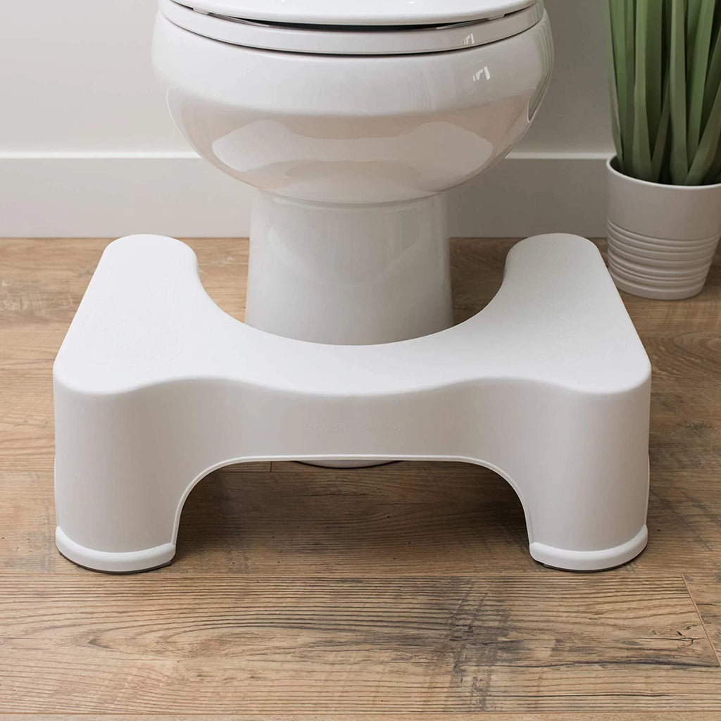 7 Inch White Toilet Stool D8020