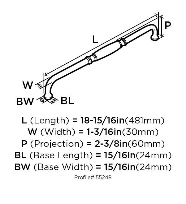 18" Center To Center Appliance Pull Q58868